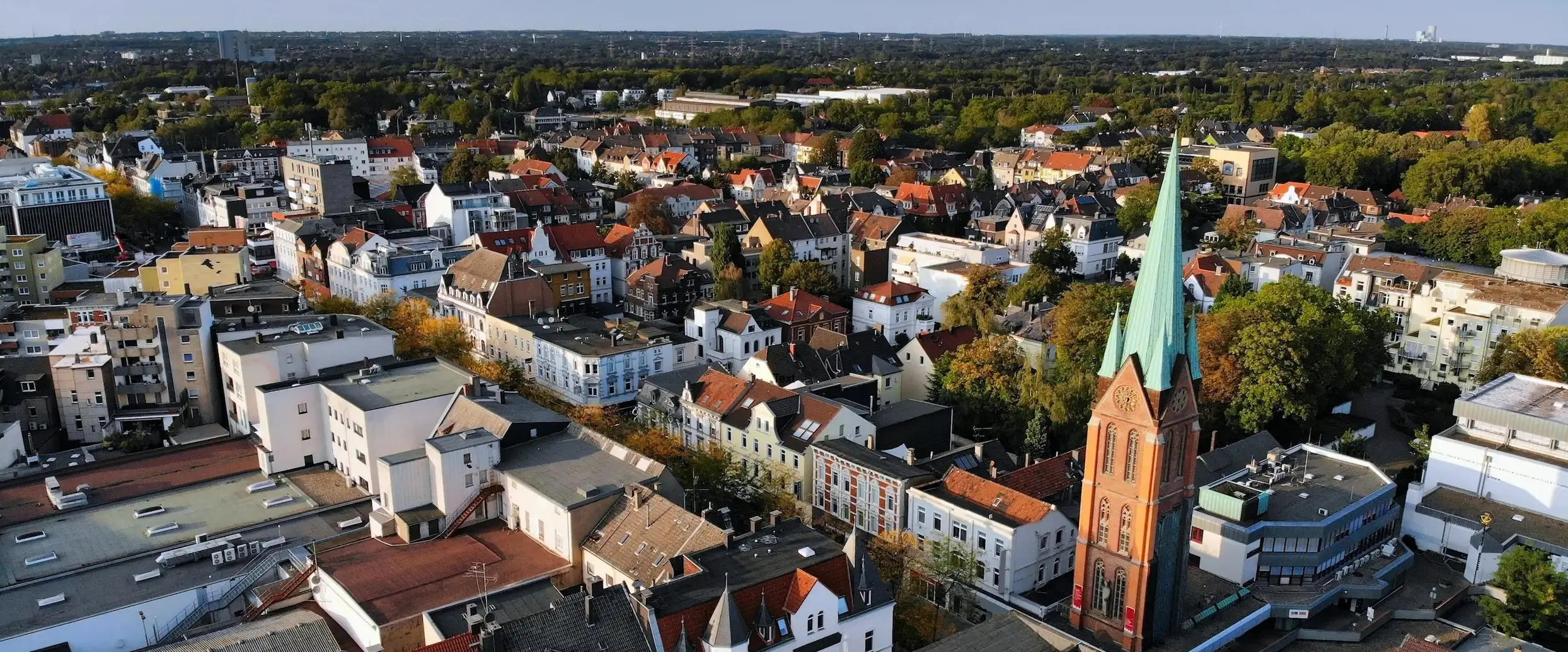 Luftaufnahme der Stadt Herne